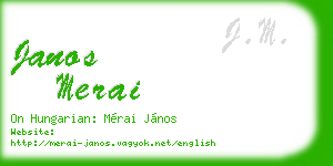 janos merai business card