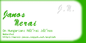 janos merai business card